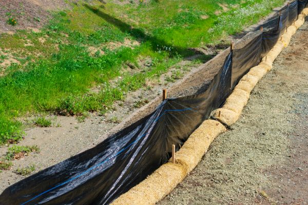 Straw Wattle Installation in Brunswick